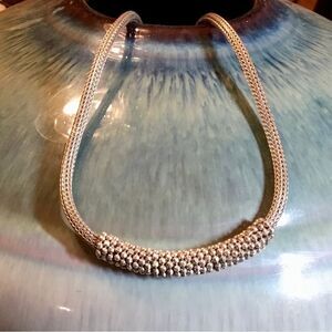 Silver FOXTAIL 925 marked necklace